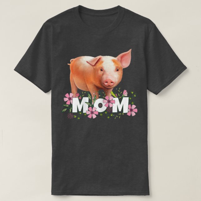 Frauen Schweinefleisch Mama Niedlich Young Pig Mot T-Shirt (Design vorne)