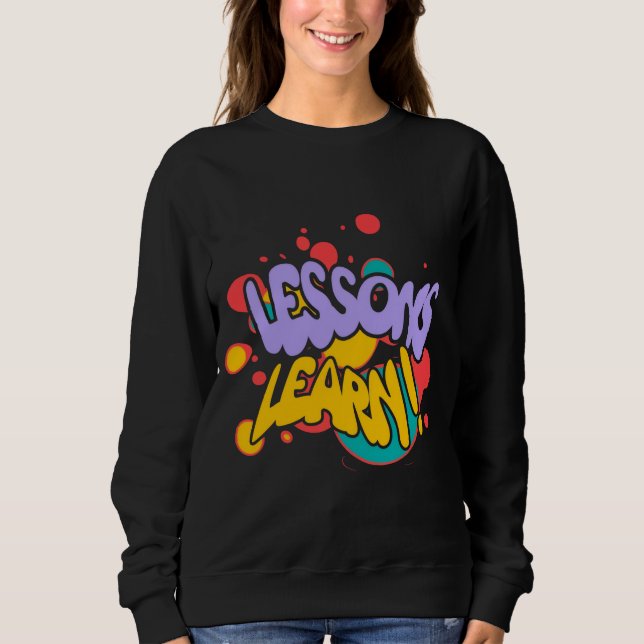 FRAUEN-SCHWEISSJACKE MIT FARBSPLATTER-LESSONS LEAR SWEATSHIRT (Vorderseite)