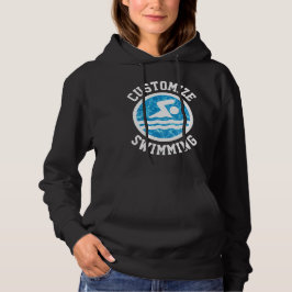 Frauen Schwimmen und Tauchen eigener Teamname / Te Hoodie