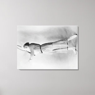 Frauen-schwingtennis Raquet Leinwanddruck