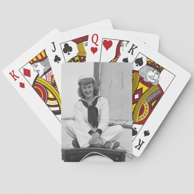 Frauen-Seemann Spielkarten (Rückseite)