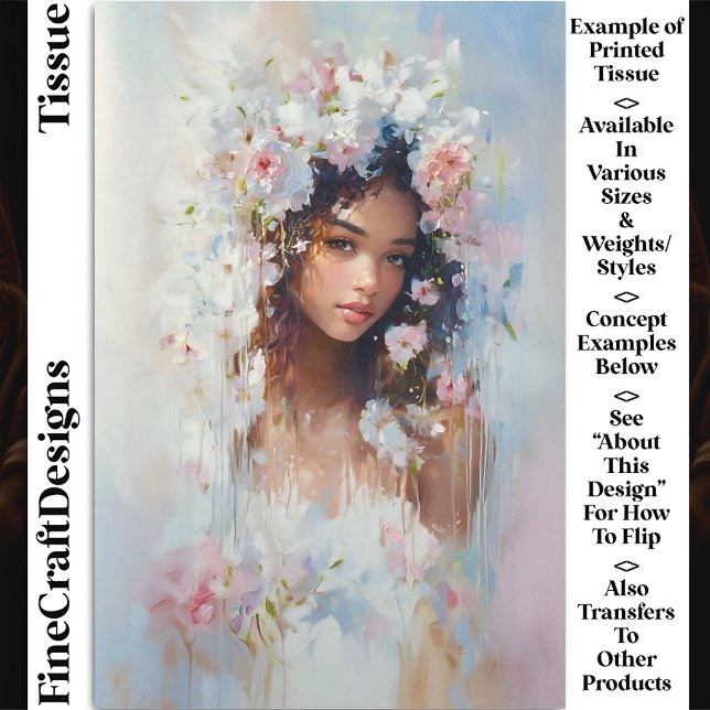 Frauen sehen sich pastellfarbenen Blume gegenüber  Seidenpapier (Von Creator hochgeladen)