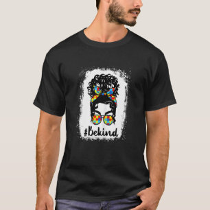 Frauen Seid Nett Autismus-Bewusstsein Schwarze Afr T-Shirt
