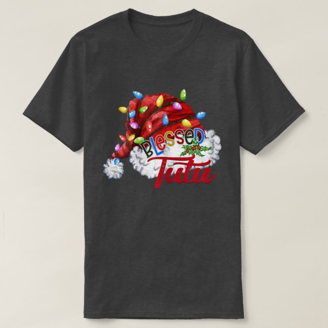 Frauen Selig Tutu Weihnachtsmannmütze Xmas Light90 T-Shirt (Design vorne)