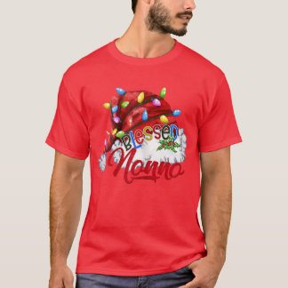 Frauen Selige Nonno-Weihnachtsmannmütze Xmas Light T-Shirt