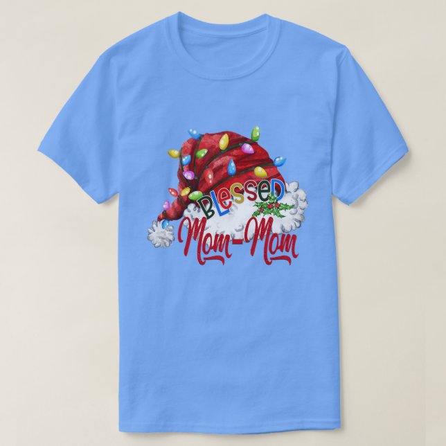 Frauen Selige Weihnachtsmannmütze Xmas Light T-Shirt (Design vorne)