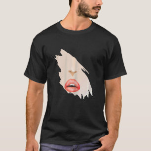 Frauen Sensual Girl Rote Lippen Kiss Niedlich T-Shirt