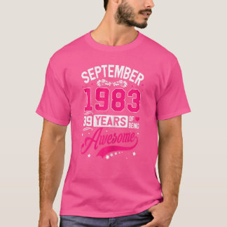 Frauen September 1983 39 Geburtstag Bekleidung 39  T-Shirt