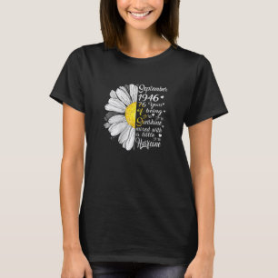 Frauen September Mädchen 1946 Geburtstag 76 Jahre T-Shirt