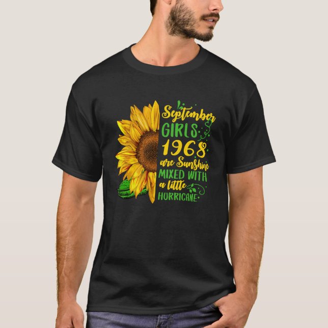 Frauen September Mädchen 1968 51st Years Old B Day T-Shirt (Vorderseite)