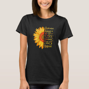 Frauen September Mädchen 1992 Geburtstag 30 Jahre  T-Shirt