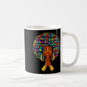 Frauen-Shirt Schwarze Geschichte Monat Afro-Buch Kaffeetasse