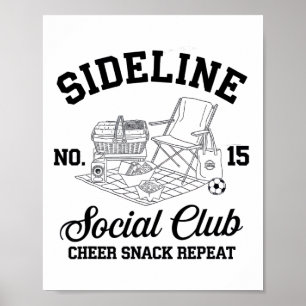 Frauen Sideline Social Club Fußball-Mama Spieltag Poster