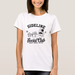 Frauen Sideline Social Club Fußball-Mama Spieltag T-Shirt