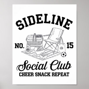 Frauen Sideline Social Club Fußball-Mutter Spielta Poster
