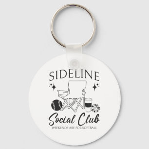 Frauen Sideline Social Club Softll Mom Game Day Mo Schlüsselanhänger