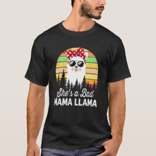 Frauen Sie ist ein schlechter Mama Llama Mama Vint T-Shirt