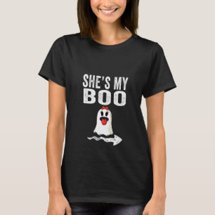 Frauen Sie ist mein Boo Halloween Matching Paj T-Shirt