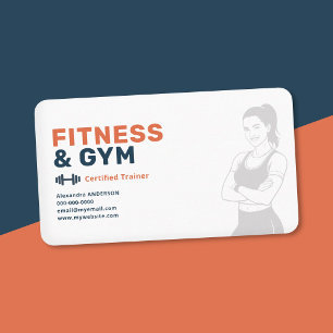 Frauen-Silhouette - Minimalistischer Fitness-Train Visitenkarte