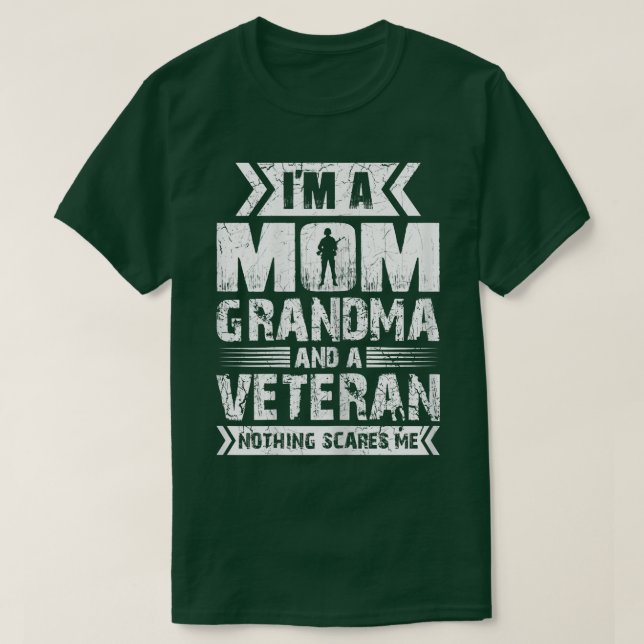 Frauen sind eine Mama Oma und ein Veteran Nothing  T-Shirt (Design vorne)