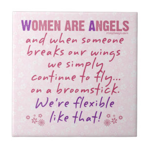 Frauen sind Engel Fliese