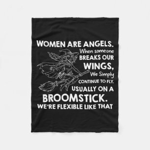 Frauen sind Engel wenn jemand unsere Flügel bricht Fleecedecke