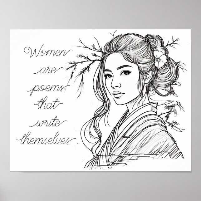 Frauen sind Gedichte, die sich selbst schreiben Poster (Vorne)