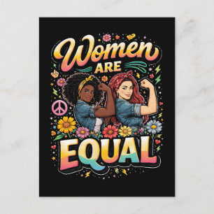 Frauen sind gleichberechtigt postkarte