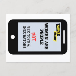 "Frauen sind Menschen", "KEINE Gründerinnen" Femin Postkarte