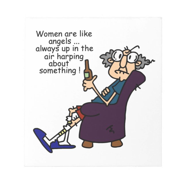 Frauen sind wie Engel Notizblock (Vorderseite)