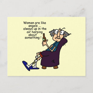 Frauen sind wie Engel Postkarte