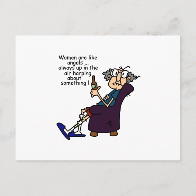 Frauen sind wie Engel Postkarte (Vorderseite)