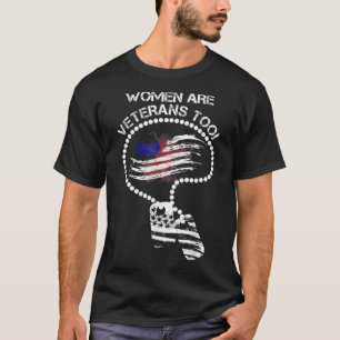 Frauen sind zu Veteranen zum T - Shirt