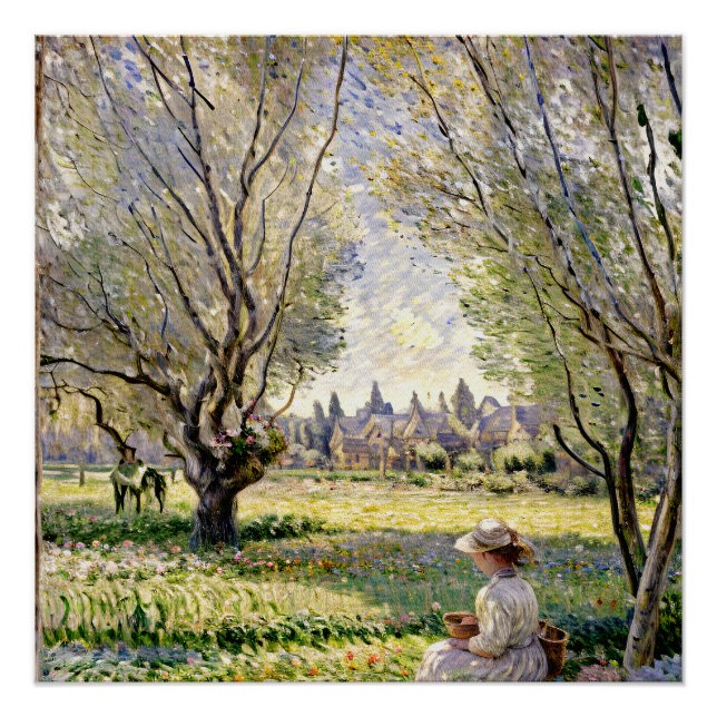 Frauen sitzen unter den Willows Poster (Vorderseite)