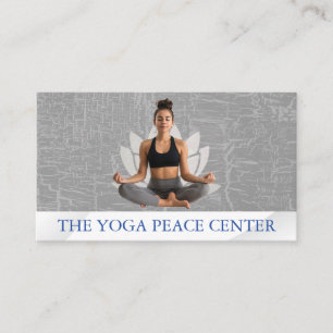 Frauen Sitzen Yoga-Pose Lotus Visitenkarte