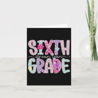 Frauen Sixth Grade Dream Team Floral Teacher Back
