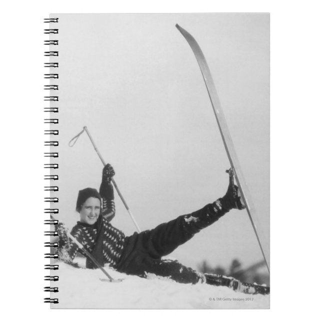 Frauen-Skifahrer 2 Notizblock (Vorderseite)