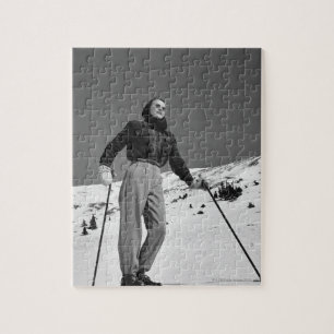 Frauen-Skifahrer Puzzle