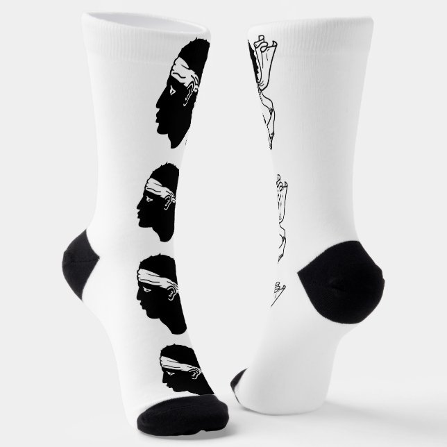 Frauen Socken mit der Flagge von Korsika, Frankrei (Gewinkelt)