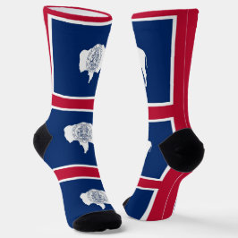 Frauen Socken mit der Flagge von Wyoming, USA.