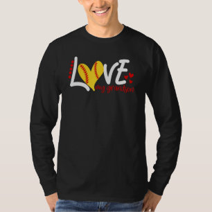 Frauen Softball Liebe meinen Enkel für Männer Kind T-Shirt