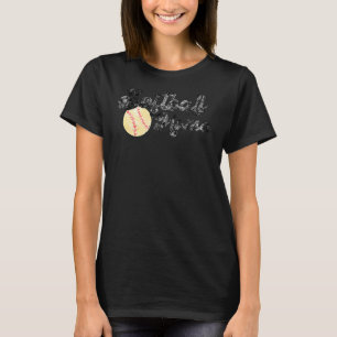Frauen Softball Mama Niedlicher Muttertagssport T-Shirt