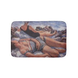 Frauen Sonnenbaden am Strand (von Serebriakova) Badematte