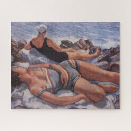 Frauen Sonnenbaden am Strand (von Serebriakova) Puzzle