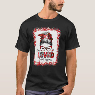 Frauen Sonnenbrillen Messy Bun Hair One Love Denta T-Shirt