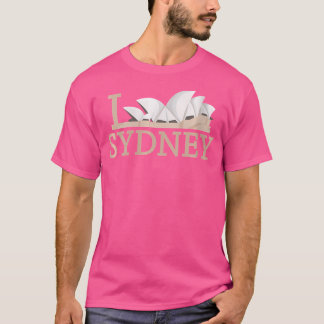 Frauen Spaß Grafik I Liebe Sydney Opera House Trav T-Shirt