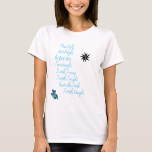 Frauen Spaß Neuheit WISCH STAR LIGHT STAR BRIGHT T-Shirt