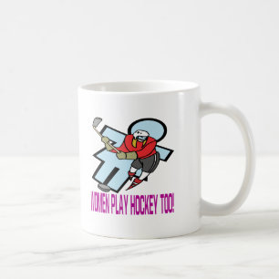 Frauen-Spiel-Hockey auch Kaffeetasse