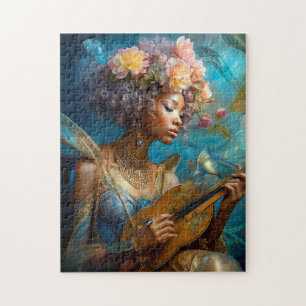 Frauen spielen Lute American Fantasy Art Puzzle
