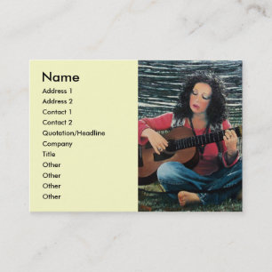 Frauen spielen Musik mit akustischer Gitarre Visitenkarte